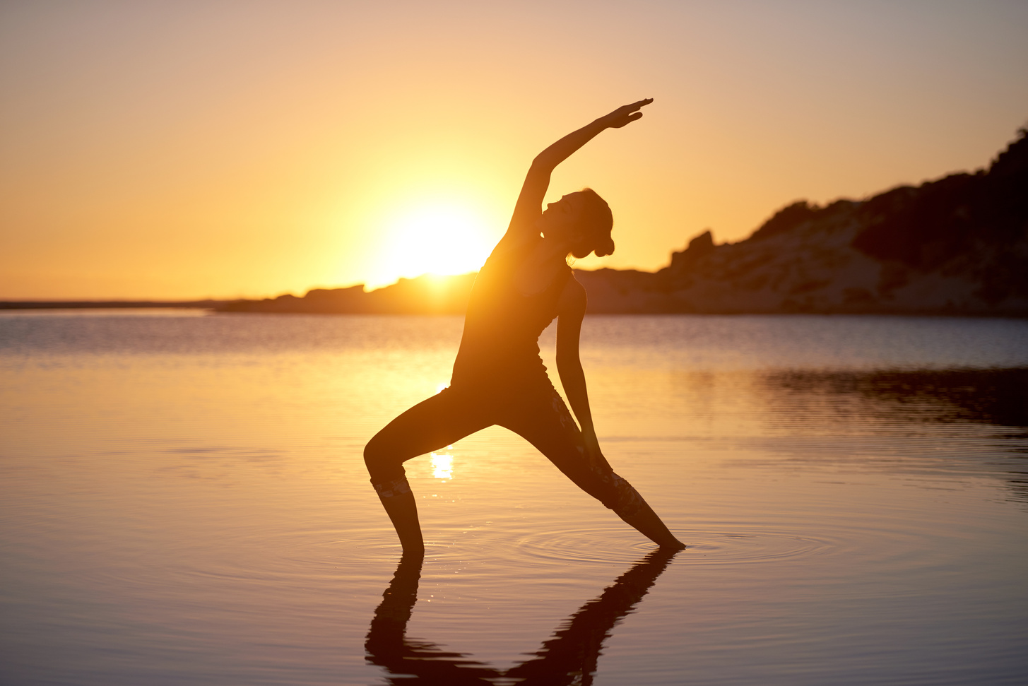 Yoga pose sunrise